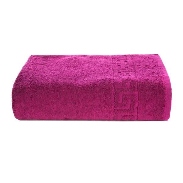 Tmavě růžová ręcznik kąpielowy z bawełny Kate Louise Pauline, 70x140 cm