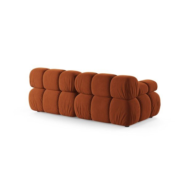 Aksamitna sofa modułowa w kolorze terakoty 188 cm – Micadoni -image-2