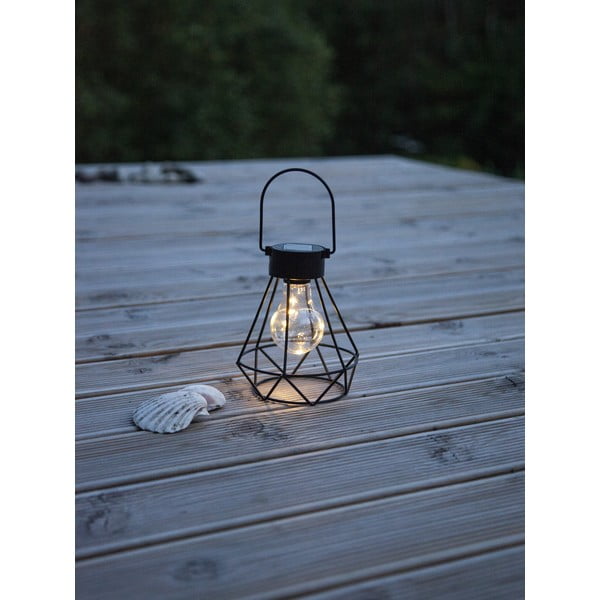 Czarny lampion LED Star Trading Eddy, wys. 15,5 cm-image-4