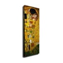 Reprodukcja obrazu na płótnie Gustav Klimt The Kiss, 30x80 cm