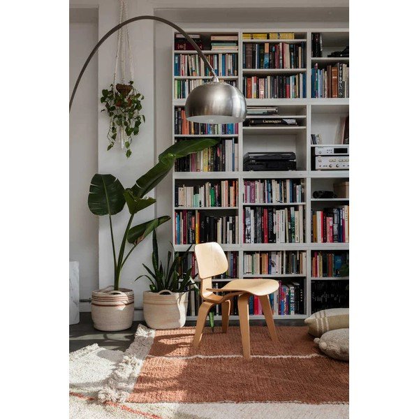 Ceglasto-beżowy bawełniany dywan 140x200 cm Duetto Toffee – Lorena Canals-image-1