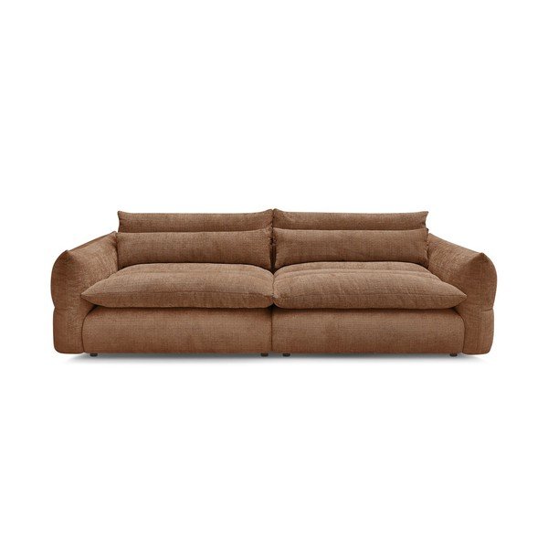 Pomarańczowa sofa z tkaniny szenilowej 276 cm Neil – Bobochic Paris