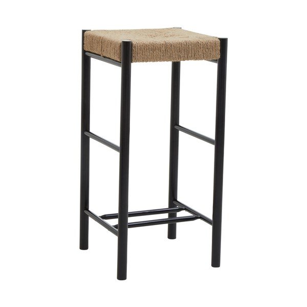 Czarny/w naturalnym kolorze hoker z litego drewna bukowego (wysokość siedziska 72 cm) Bandar – Premier Housewares
