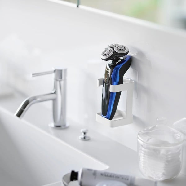 Biały metalowy uchwyt na maszynkę do golenia Film Hook – YAMAZAKI-image-1