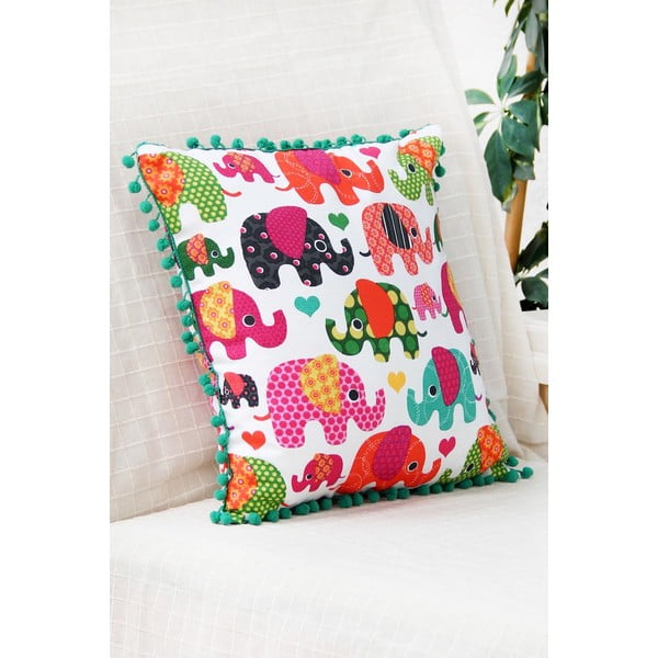 Poszewka na poduszkę Mode, kolorowe słonie