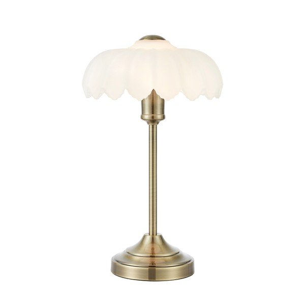 Kremowa/w kolorze mosiądzu lampa stołowa (wysokość 43 cm) Kurage – Markslöjd