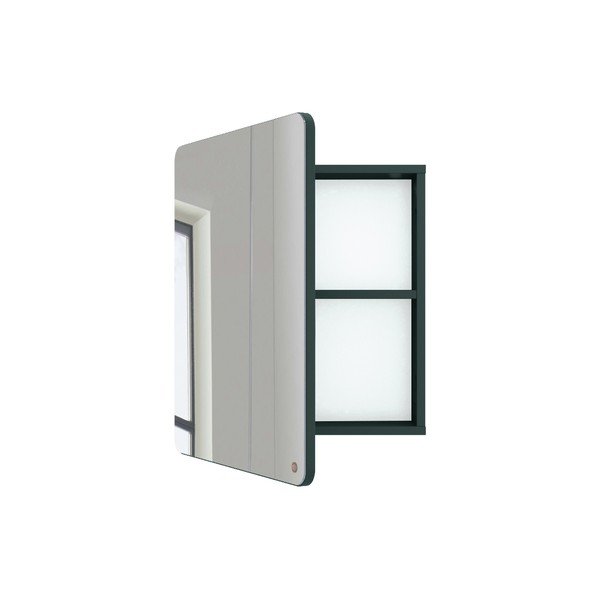 Ciemnozielona ścienna szafka łazienkowa z lustrem Tom Tailor Color Bath, gł. 14 cm-image-2