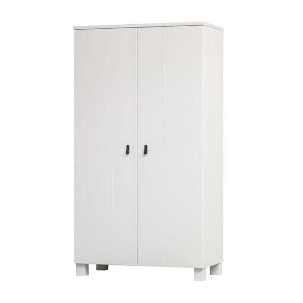 Biała szafa z litego drewna sosnowego 111x202 cm Ties – WOOOD-image-1