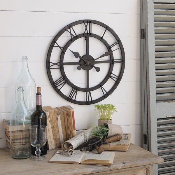 Zegar naścienny Industrial Rusty Black, 50 cm