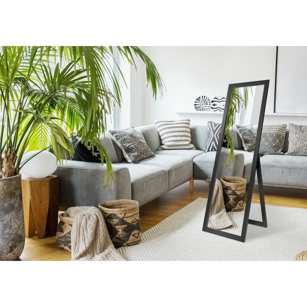 Lustro stojące w czarnej ramie Styler Sicilia, 46x146 cm-image-3