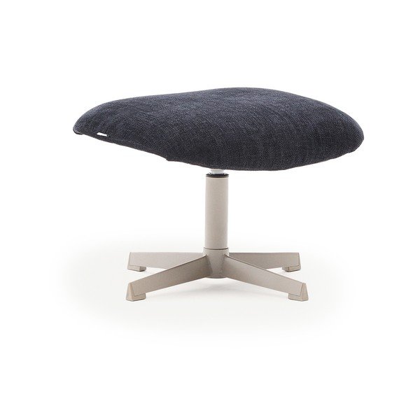 Ciemnoniebieski podnóżek z tkaniny szenilowej Teryl – Kave Home