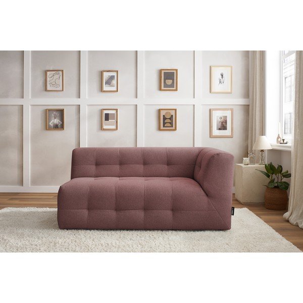 Ciemnoróżowy moduł sofy (prawostronny) Kleber – Bobochic Paris-image-1