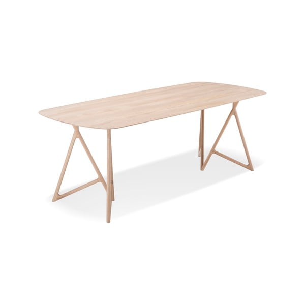Stół z litego drewna dębowego Gazzda Koza, 220x90 cm