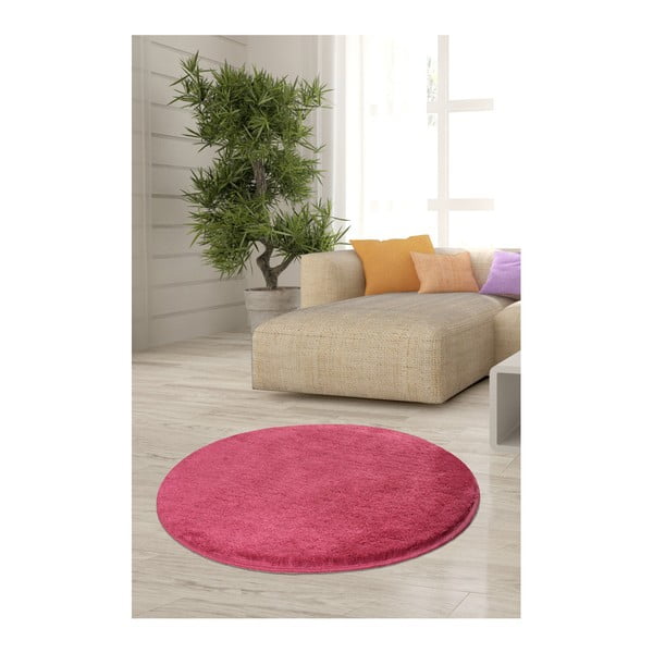 Różowy dywan Milano, ⌀ 90 cm