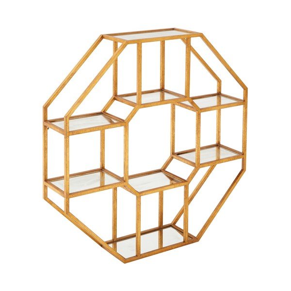 Wielopoziomowa metalowa półka w naturalnym kolorze 92 cm Zariah – Premier Housewares