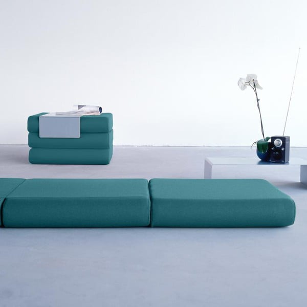 Turkusowy rozkładany puf Softline Bingo-image-1