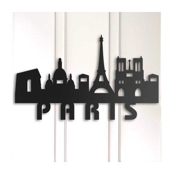 Czarna dekoracja ścienna Paris