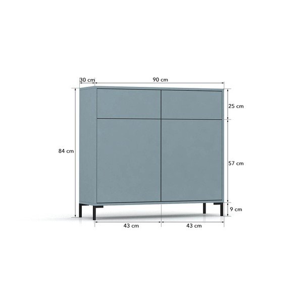 Jasnoniebieska niska komoda 90x84 cm Wilson – Really Nice Things-image-3
