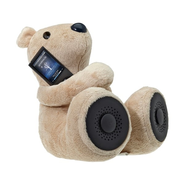 Niedźwiadek Hi-George z wbudowanym głośnikiem, beżowy