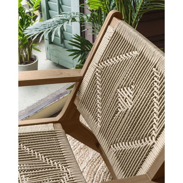 Drewniany fotel ogrodowy w naturalnym kolorze Geralda – Kave Home-image-2