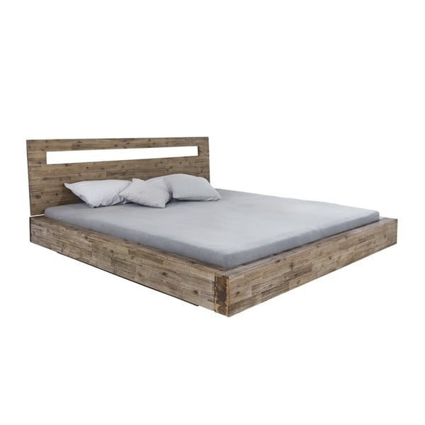 Łóżko dwuosobowe z drewna akacjowego Woodking Marlon, 180x200 cm