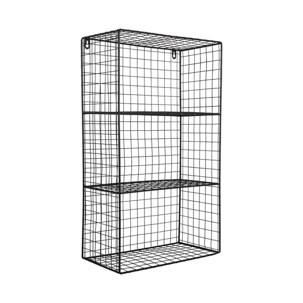 Czarna wielopoziomowa stalowa półka 60 cm Reja – PT LIVING-image-2