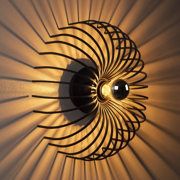 Czarny kinkiet Opviq lights Aspendos, ø 36 cm-image-3