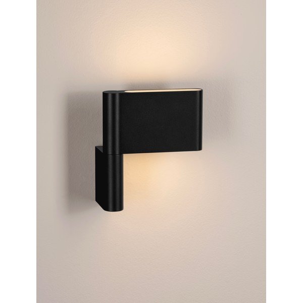 Aluminiowy kinkiet LED z elastyczną konstrukcją w kolorze matowej czerni Flusso – Nova Luce-image-2
