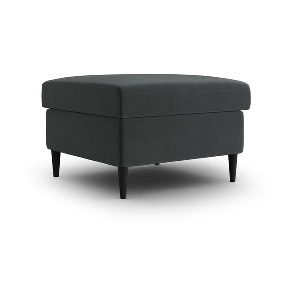 Ciemnoszary aksamitny podnóżek Kyoto – Cosmopolitan Design-image-1