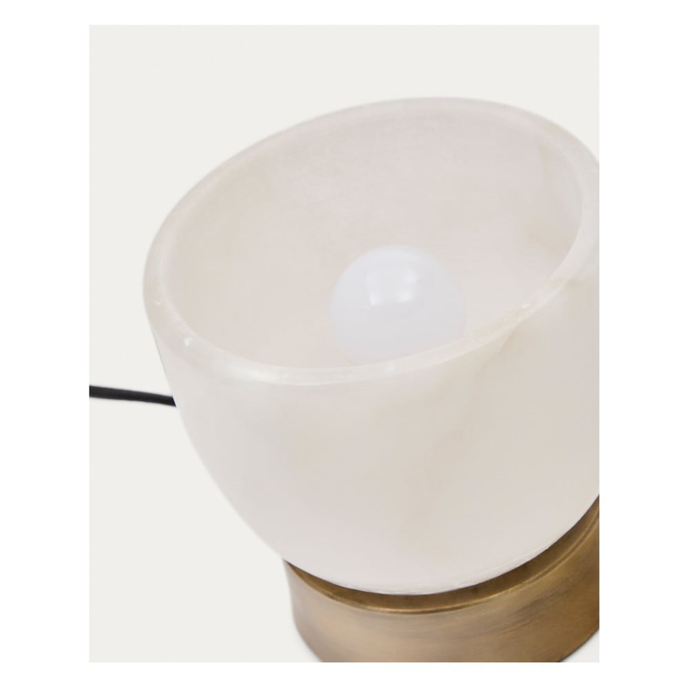 Lampa stołowa w kremowo-mosiężnym kolorze (wysokość 17 cm) Shenli – Kave Home (zdjęcie 7)