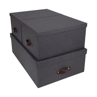 Zestaw 3 czarnych pudełek Bigso Box of Sweden Inge