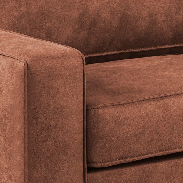 Karmelowobrązowa sofa z imitacji skóry Actona Jesolo, 193 cm-image-1