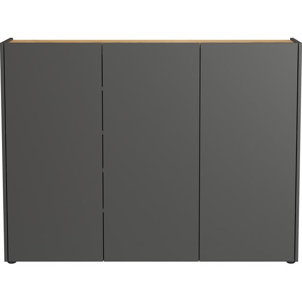 Antracytowa szafka w dekorze dębu 138x105x25 cm Libbiano – Germania-image-3