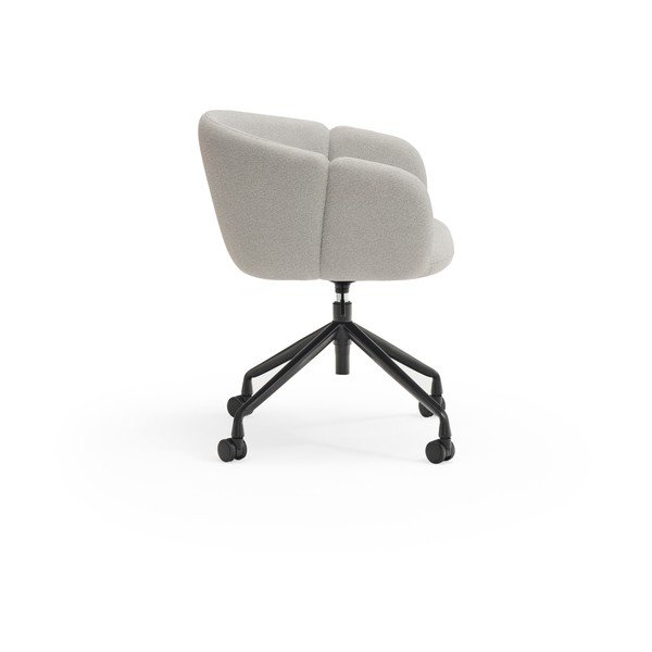 Jasnoszare tapicerowane krzesło biurowe Add – Teulat-image-2