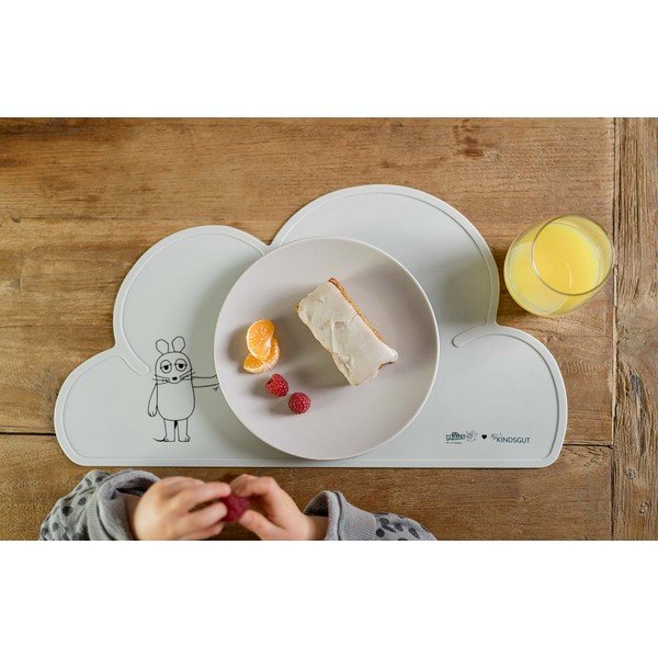 Szara silikonowa mata stołowa Kindsgut Mouse, 49x27 cm-image-2