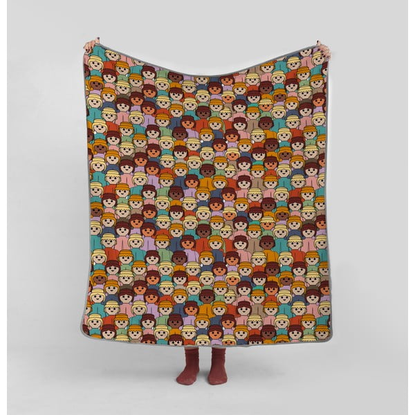 Koc dziecięcy z mikrowłókna 130x130 cm Invasion – Playmobil