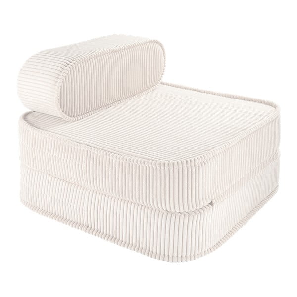 Kremowy sztruksowy fotel dziecięcy Flip – Wigiwama