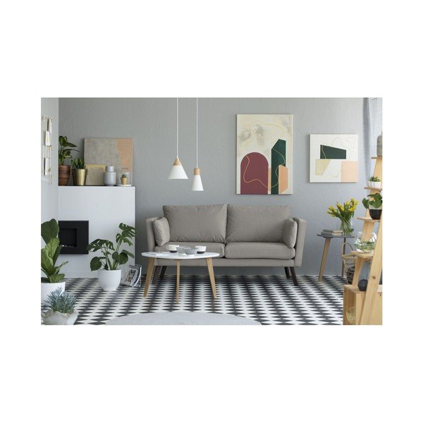 Jasnoszara sofa 3-osobowa Mazzini Sofas Cotton-image-3