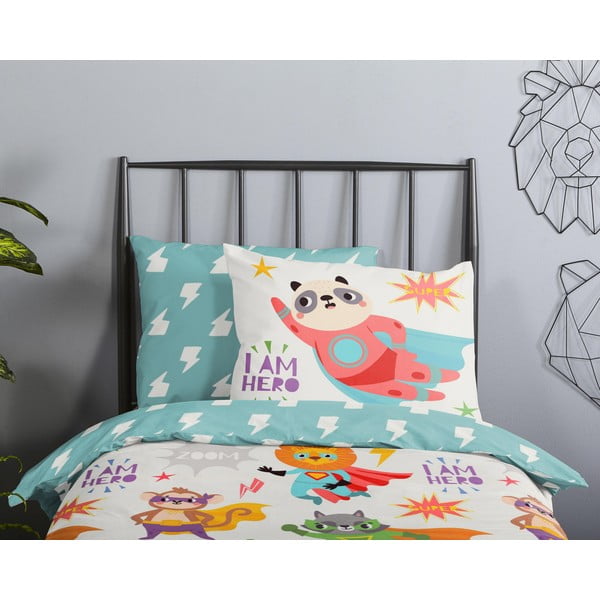 Bawełniana pościel dziecięca do łóżeczka 120x150 cm Superhero – Good Morning-image-2
