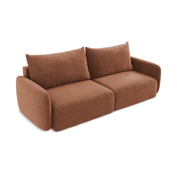 Ceglasta rozkładana/ze schowkiem sofa 238 cm Kalena – Makamii-image-2