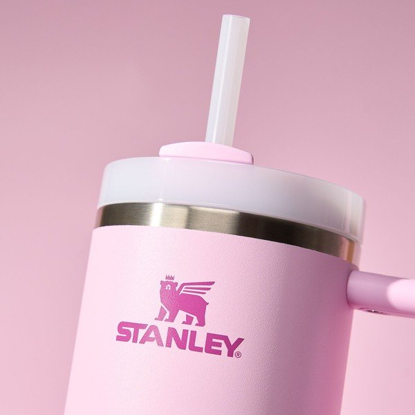 Różowy termos ze słomką ze stali nierdzewnej 1,18 l Quencher H2.0 FlowState Tumbler Cherry Blossom – Stanley-image-4