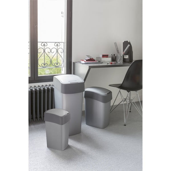 Szary kosz na śmieci Curver Pacific, 45 l-image-1