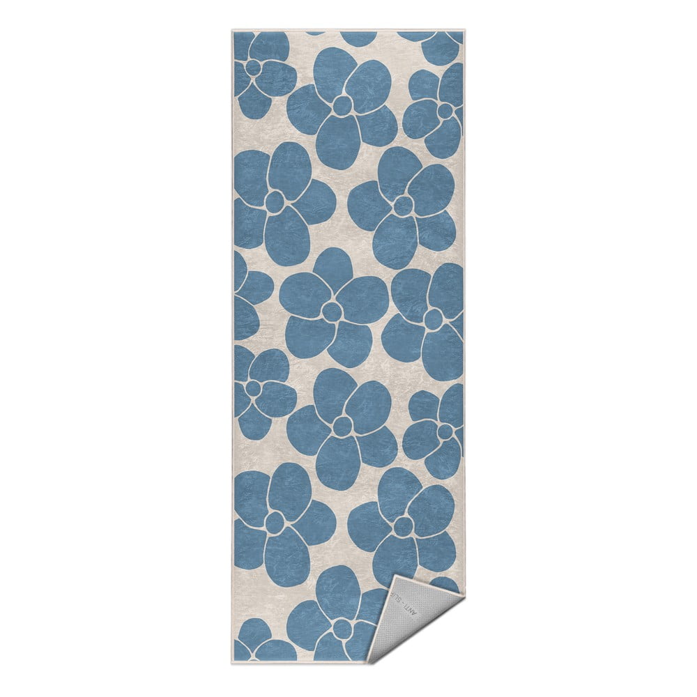 Niebieski chodnik odpowiedni do prania 80x200 cm Blue Meadow – Mila Home