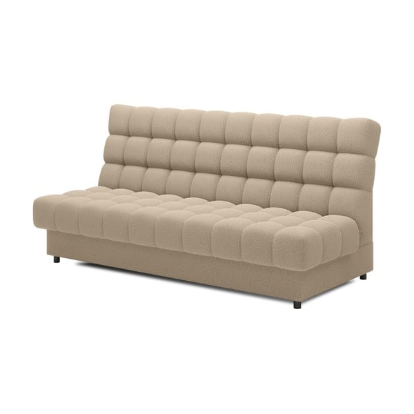 Beżowa rozkładana/ze schowkiem sofa z materiału bouclé 197 cm Clareta – ELTAP-image-2