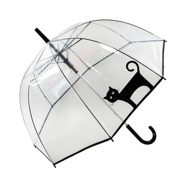 Przezroczysty parasol Birdcage Standing Cat, ⌀ 84 cm