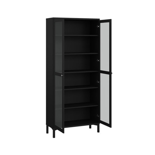 Czarna witryna 89x203 cm Roma – Tvilum-image-3