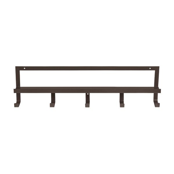 Ciemnobrązowy wieszak ścienny z półką 50 cm Quinn – WOOOD-image-3