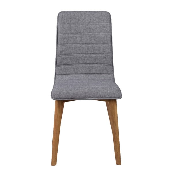Szare krzesło do jadalni z brązowymi nogami Rowico Grace-image-3