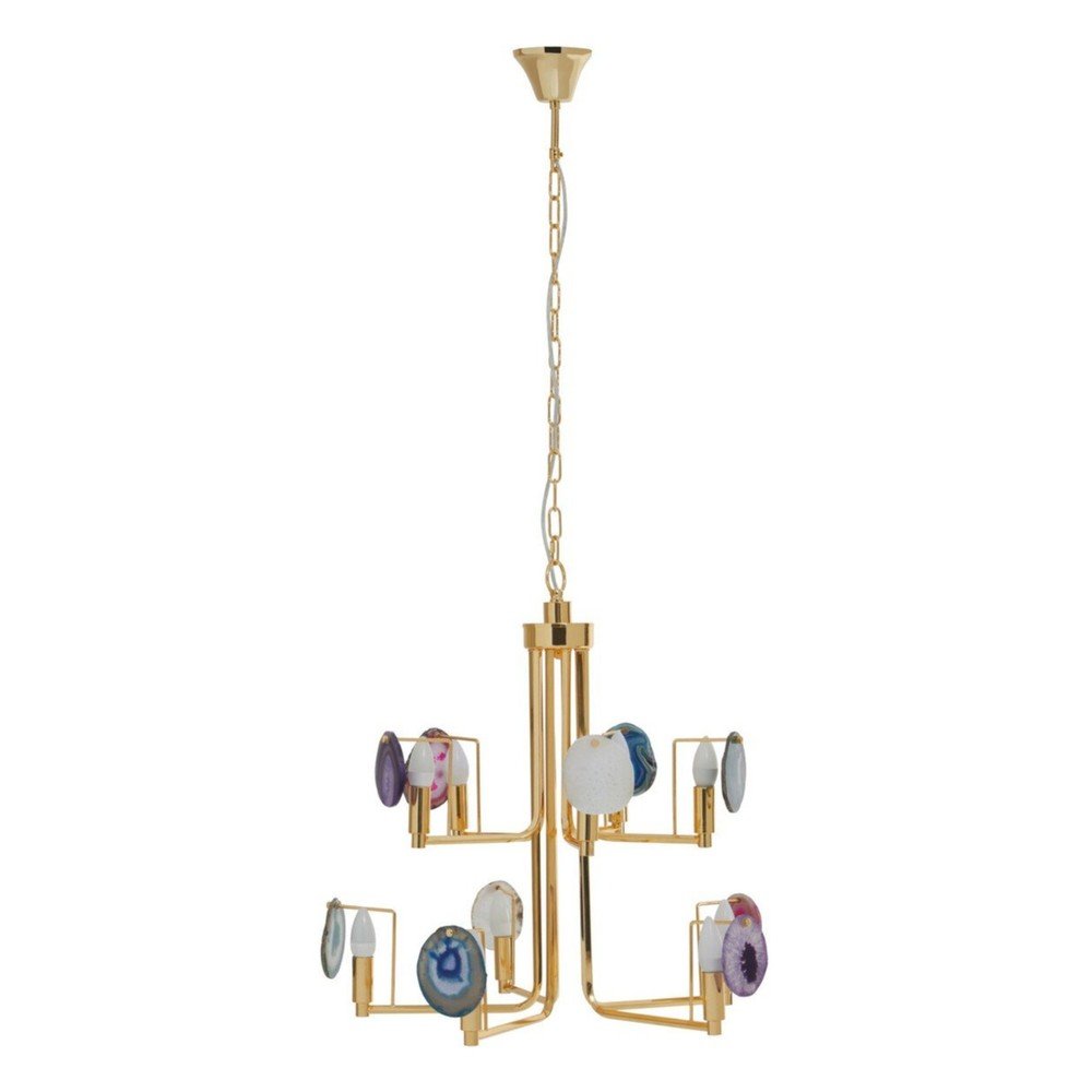 Metalowa lampa wisząca w kolorze złota Glamour – Premier Housewares