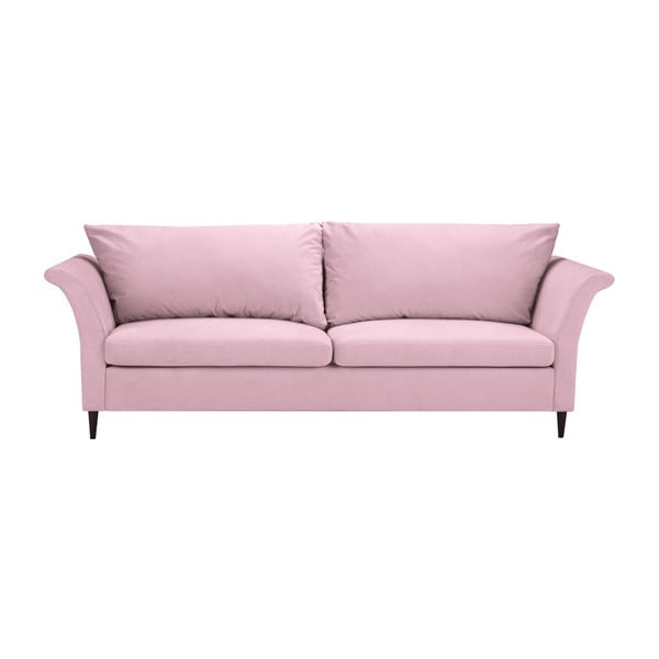Różowa 3-osobowa rozkładana sofa ze schowkiem Mazzini Sofas Peony